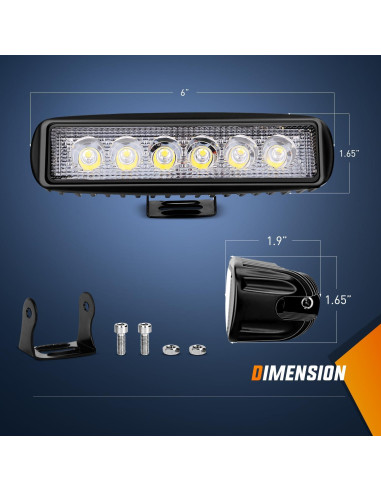 Luces de Niebla LED Nilight 18W 2PCS Impermeables 15019S-B