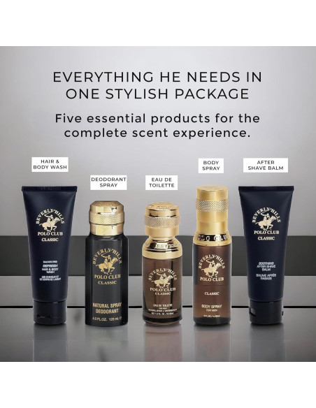 Conjunto de Regalo 5 Piezas BHPC Hombre - Eau de Toilette, Gel, Desodorante Conjunto de Regalo 5 Piezas BHPC Hombre - Eau de Toilette, Gel, Desodorante