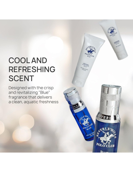 Conjunto de regalo 4 piezas Beverly Hills Polo Club - Eau De Toilette, spray corporal, after shave y gel de ducha Conjunto de regalo 4 piezas Beverly Hills Polo Club - Eau De Toilette, spray corporal, after shave y gel de ducha
