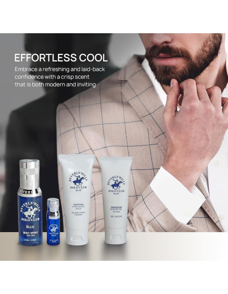Conjunto de regalo 4 piezas Beverly Hills Polo Club - Eau De Toilette, spray corporal, after shave y gel de ducha Conjunto de regalo 4 piezas Beverly Hills Polo Club - Eau De Toilette, spray corporal, after shave y gel de ducha