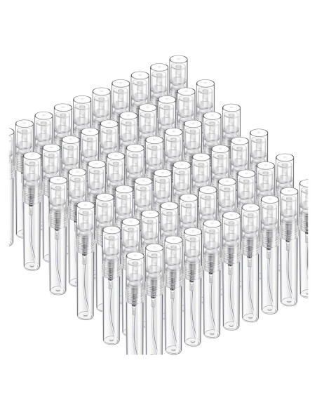 Fandamei 60PCS Botellas Mini Spray Rellenables 5ml Plástico Fandamei 60PCS Botellas Mini Spray Rellenables 5ml Plástico