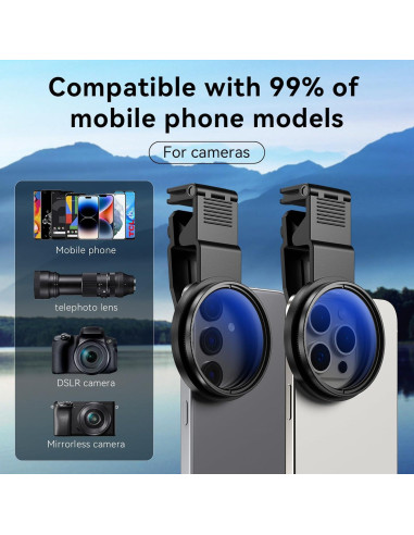 Filtro CPL Clip-on 58mm MIAO LAB para Smartphone - Antirreflectante