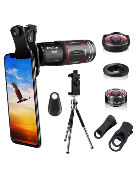 Kit de Lentes para Cámara de Teléfono Móvil MOCALACA 4 en 1 Kit de Lentes para Cámara de Teléfono Móvil MOCALACA 4 en 1