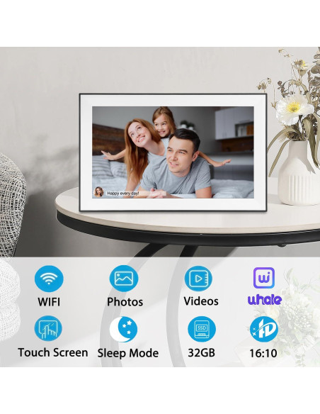 Marco de Fotos Digital Churui 15.6" FHD 32GB WiFi Blanco Marco de Fotos Digital Churui 15.6" FHD 32GB WiFi Blanco