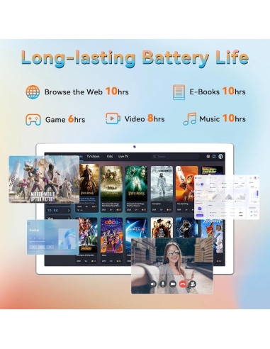Tablet MOONSTARS D105 10.1" Octa-Core 64GB 8GB RAM 5G