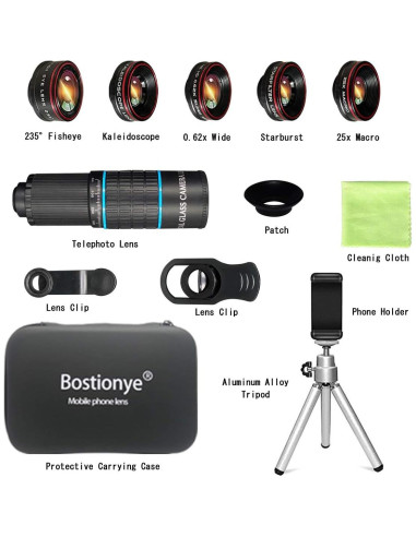 Kit de Lentes para Cámara de Teléfono Bostionye 10 en 1