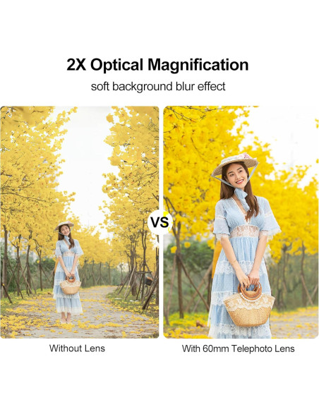 Lente Telefoto 60mm Veedzoens para Smartphone con Clip 17mm Lente Telefoto 60mm Veedzoens para Smartphone con Clip 17mm
