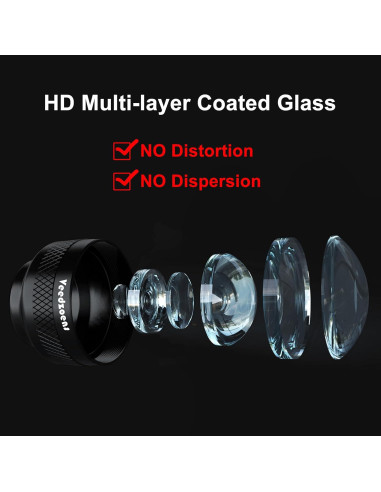 Lente Telefoto 60mm Veedzoens para Smartphone con Clip 17mm