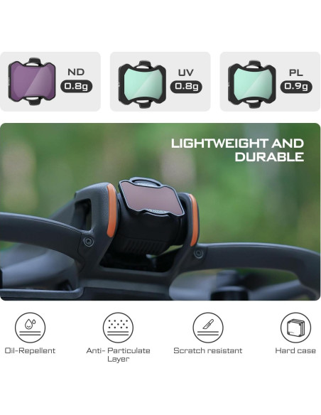 Filtros ND8, ND16, ND32, ND64 Freewell para Avata 2 - Kit de 4 Filtros ND8, ND16, ND32, ND64 Freewell para Avata 2 - Kit de 4