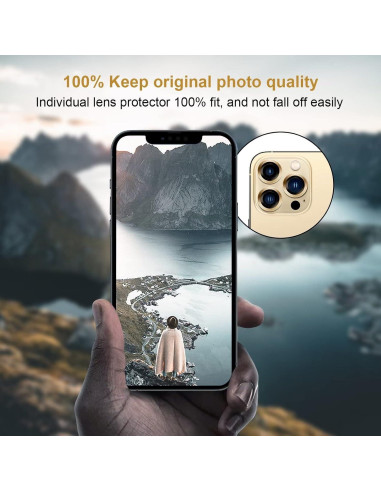 Protector de Lente de Cámara Jeluse para iPhone 13 Pro Max 9H
