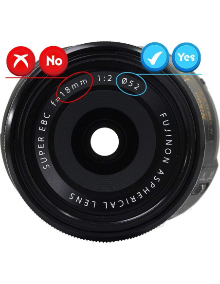 Tapa de lente 52 mm para Canon y Nikon - 2 unidades Tapa de lente 52 mm para Canon y Nikon - 2 unidades