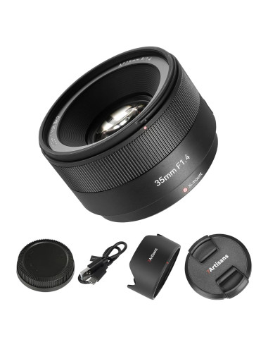 Lente 7artisans 35mm F1.4 Auto Enfoque para Cámaras Fuji