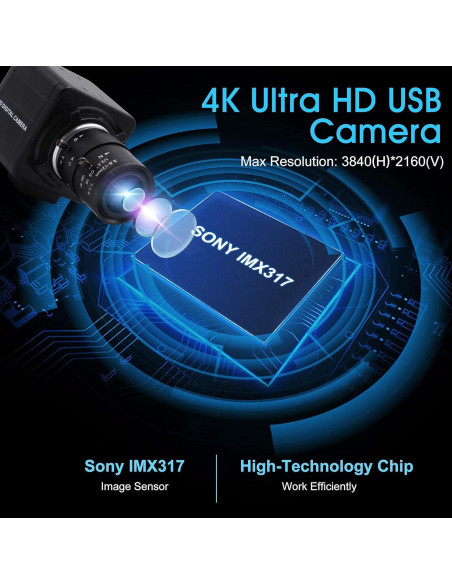 Cámara USB 4K Ultra HD ALPCAM con Lente Zoom 2.8-12mm Cámara USB 4K Ultra HD ALPCAM con Lente Zoom 2.8-12mm