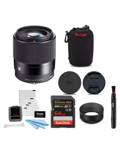 Lente Sigma 30mm f/1.4 DC DN para Sony E + Tarjeta 64GB