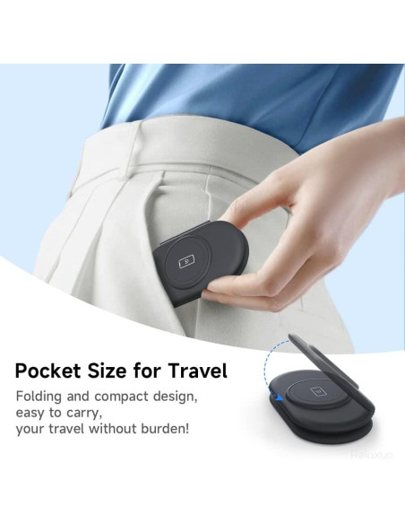Cargador Inalámbrico 3 en 1 Relaxyo para iPhone y Apple Watch Cargador Inalámbrico 3 en 1 Relaxyo para iPhone y Apple Watch