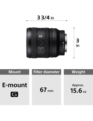 Objetivo Zoom Sony FE 24-50mm F2.8 G para Cámaras Alpha