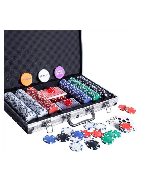 Juego de Fichas de Póker Homwom 300PCS con Estuche Juego de Fichas de Póker Homwom 300PCS con Estuche