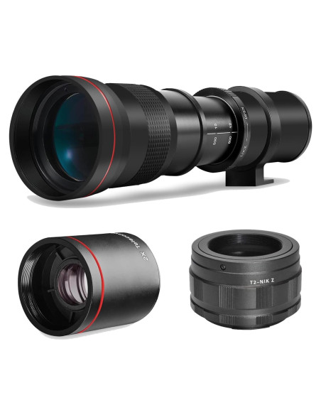 Lente Telefoto Manual 420-1600mm f/8 para Nikon Z5, Z6, Z7 Lente Telefoto Manual 420-1600mm f/8 para Nikon Z5, Z6, Z7