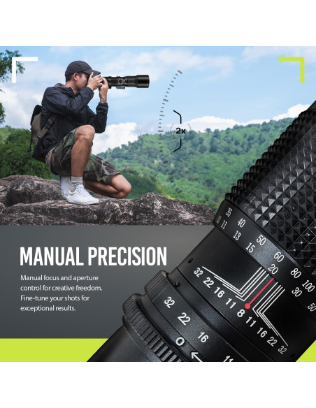 Lente Telefoto Manual 500mm/1000mm f/8 Big Mike para Nikon DSLR Lente Telefoto Manual 500mm/1000mm f/8 Big Mike para Nikon DSLR