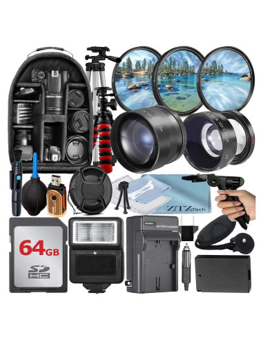 Paquete de Accesorios 49mm ZeeTech para Canon EOS R50 R100 M5 M6