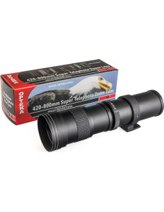 Lente Telefoto Zoom Opteka 420-1600mm f/8.3 para Nikon 2