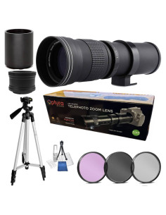 Lente Telefoto Zoom Manual 420-1600mm OPTURA HD para Canon