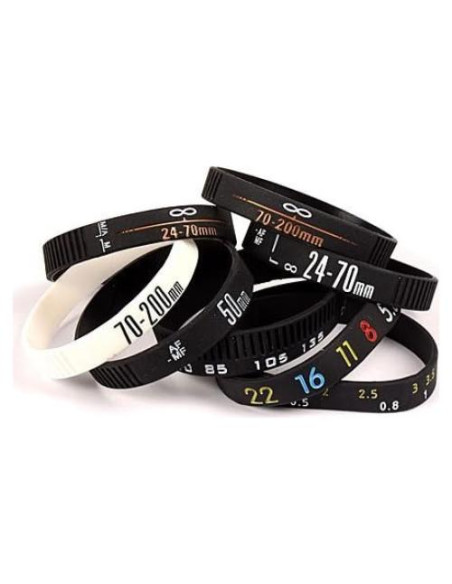 Juego de Pulseras para Fotógrafos DSLRKIT - 7 Anillos de Lente Juego de Pulseras para Fotógrafos DSLRKIT - 7 Anillos de Lente