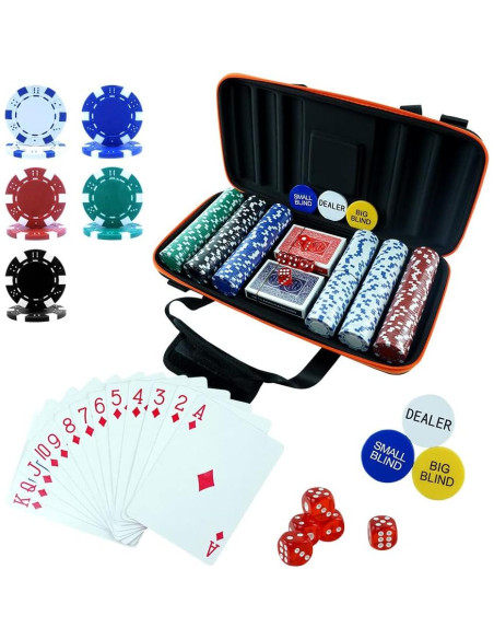 Juego de Fichas de Póker 300 PCS - 11.5g - Pureplay Juego de Fichas de Póker 300 PCS - 11.5g - Pureplay