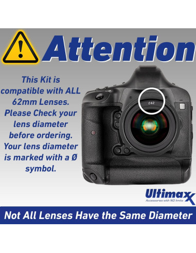 Kit de Filtros de Color Gradual Ultimaxx 62MM - 6 Piezas
