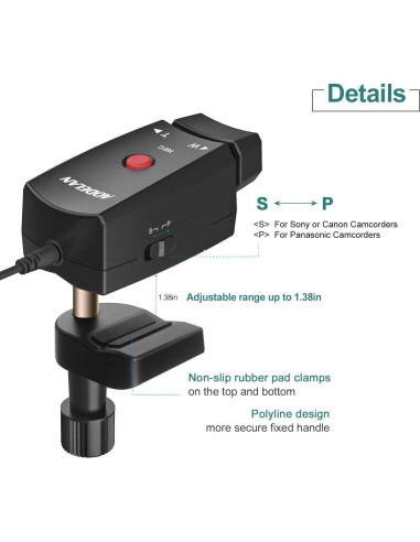 Controlador Remoto de Zoom AODELAN ZC-1 para Camcorders