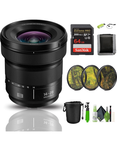 Lente Macro Panasonic Lumix S 14-28mm f/4-5.6 con Accesorios Lente Macro Panasonic Lumix S 14-28mm f/4-5.6 con Accesorios