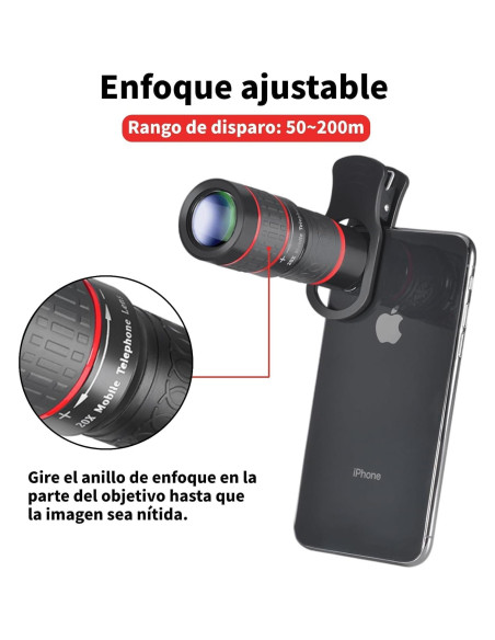 Lente Telefoto 20X PUSOKEI con Clip para Teléfono Móvil Lente Telefoto 20X PUSOKEI con Clip para Teléfono Móvil