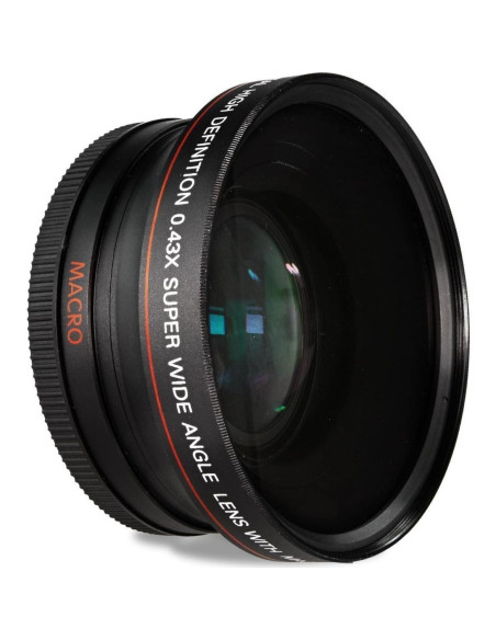 Kit de Accesorios para Cámaras 58mm - Lente Gran Angular 0.43x, Telefoto 2.2x, Filtros y Capucha Kit de Accesorios para Cámaras 58mm - Lente Gran Angular 0.43x, Telefoto 2.2x, Filtros y Capucha