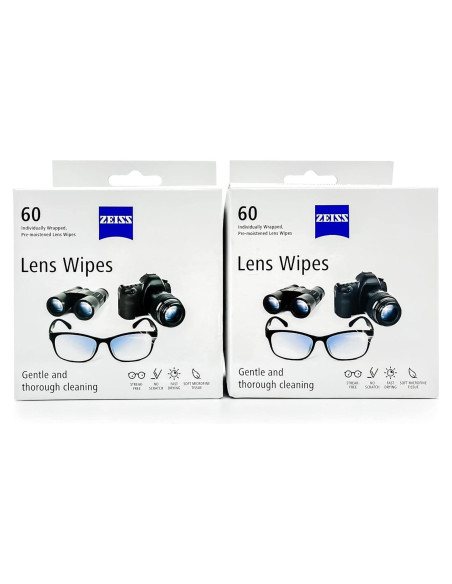 Toallitas de limpieza ZEISS 120 unidades - Sin rayas y seguras Toallitas de limpieza ZEISS 120 unidades - Sin rayas y seguras