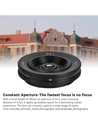 Lente 18mm F6.3 Mark II 7artisans para Nikon Z APS-C