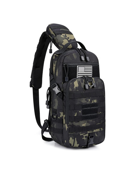 Mochila Bandolera Táctica G4Free 34x20x12cm Negra EDC Mochila Bandolera Táctica G4Free 34x20x12cm Negra EDC
