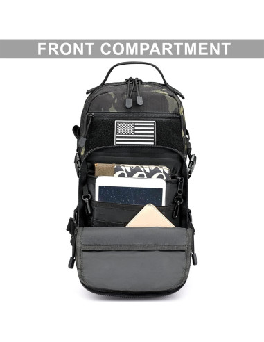Mochila Bandolera Táctica G4Free 34x20x12cm Negra EDC