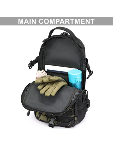 Mochila Bandolera Táctica G4Free 34x20x12cm Negra EDC Mochila Bandolera Táctica G4Free 34x20x12cm Negra EDC
