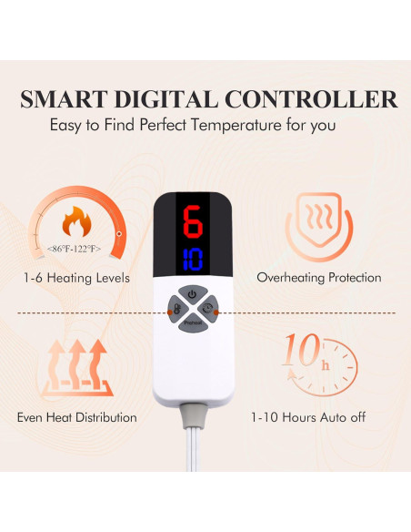 Manta Eléctrica COZYTY Completo Franela 6 Niveles Calor Burdeos Manta Eléctrica COZYTY Completo Franela 6 Niveles Calor Burdeos