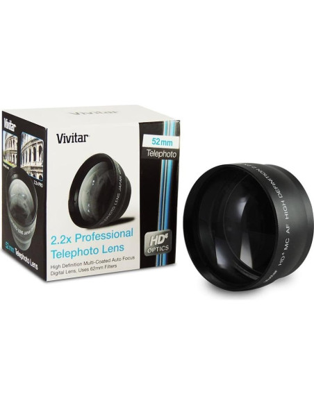 Lentes Gran Angular 0.43x y Telefoto 2.2x Vivitar 52mm para Nikon Lentes Gran Angular 0.43x y Telefoto 2.2x Vivitar 52mm para Nikon