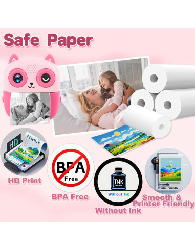 Papel Térmico CILSER para Cámara Infantil - 5 Rollos 57x25mm