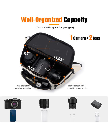 Bolsa de Cintura Impermeable Cwatcun para Cámara DSLR/Sin Espejo Bolsa de Cintura Impermeable Cwatcun para Cámara DSLR/Sin Espejo