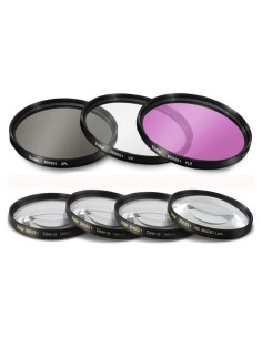 Juego de Filtros 55mm 7 Piezas para Cámara Sony Alpha