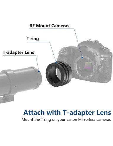 Adaptador de lente Lightdow T2 para Canon RF R3 R5 R6 R7 R8