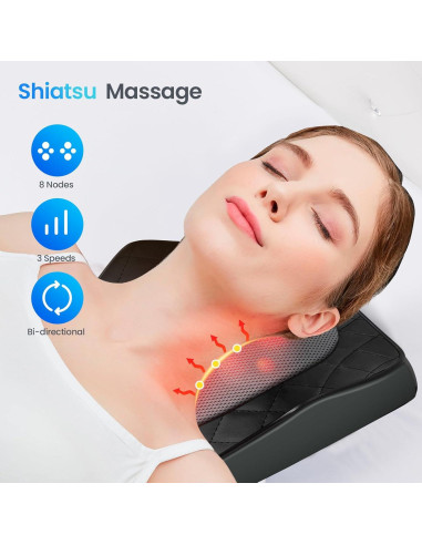 Masajeador Shiatsu CuPiLo para Espalda y Cuello Calentado