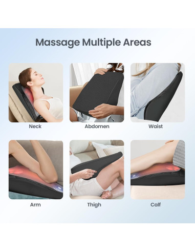 Masajeador Shiatsu CuPiLo para Espalda y Cuello Calentado