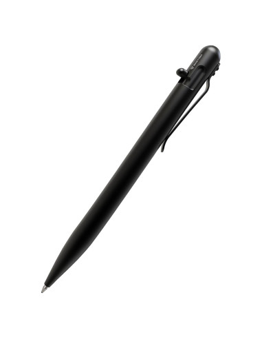 Bolígrafo Bastion Slim Retráctil Acero Inoxidable Negro