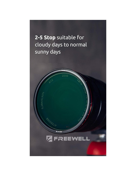 Filtro ND Variable Freewell 72mm 2-5 Paradas Dura Filtro ND Variable Freewell 72mm 2-5 Paradas Dura