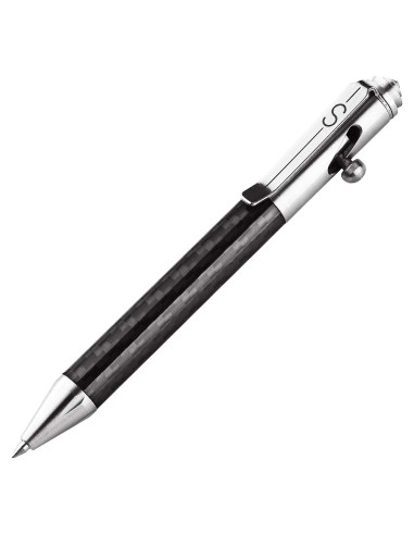 Bolígrafo EDC SMOOTHERPRO CT020 de fibra de carbono y acero