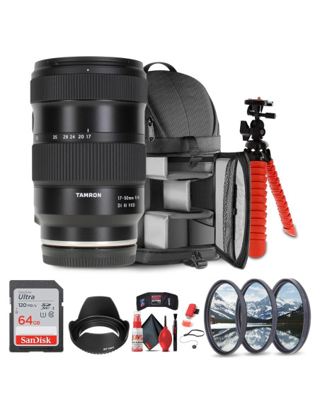Lente Tamron 17-50mm f/4 Di III VXD para Sony E + Accesorios Lente Tamron 17-50mm f/4 Di III VXD para Sony E + Accesorios